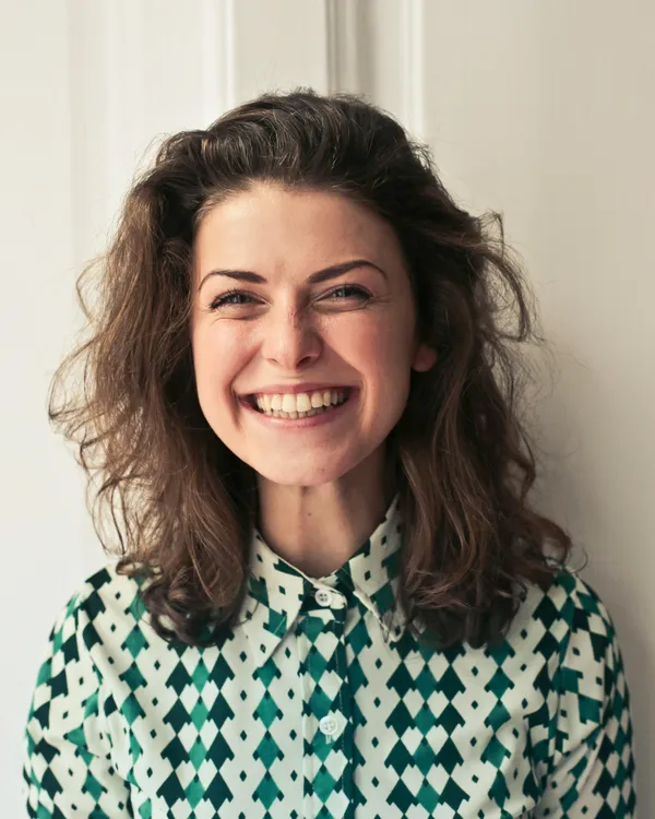 Woman feeling happy and relieved after therapy session